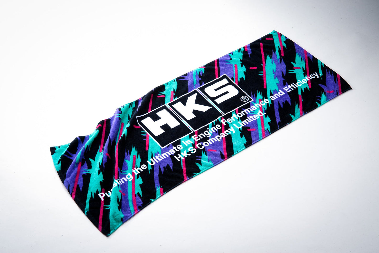 HKS Sports Towel Oil Splash Colours ~ 100% Cotton ~ 120cm x 42cm