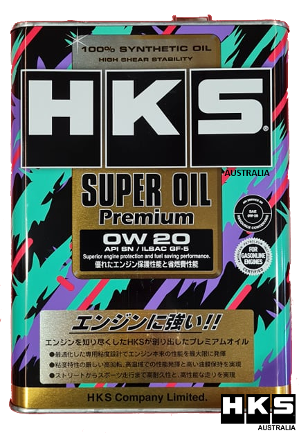 HKS Super Oil Premium 0W-20 API SN / ILSAC GF-5 ~ 4 Litre
