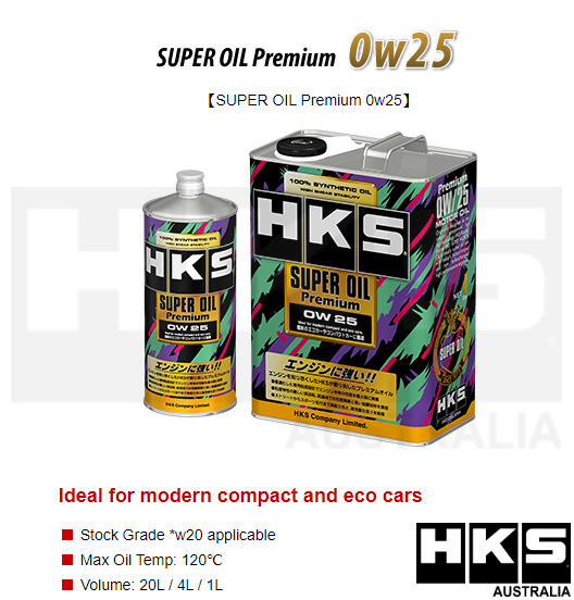 HKS Super Oil Premium 0W-25 Full Synthetic Available in 1L
